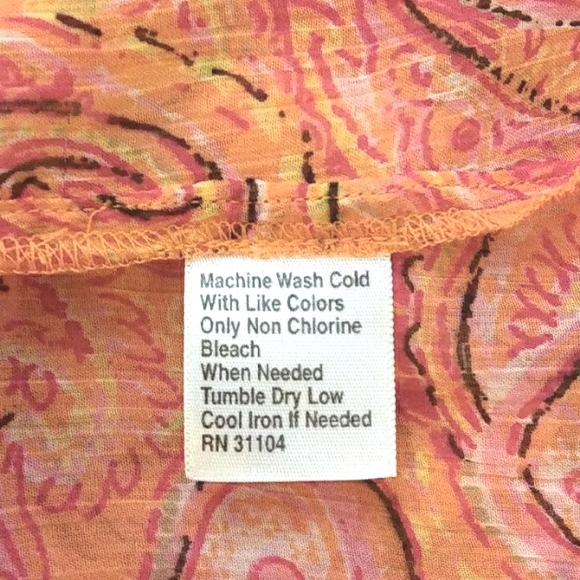 Kim Rogers Orange Coral Long Sleeve Buttoned Tunic with Camisole - Picture 9 of 10